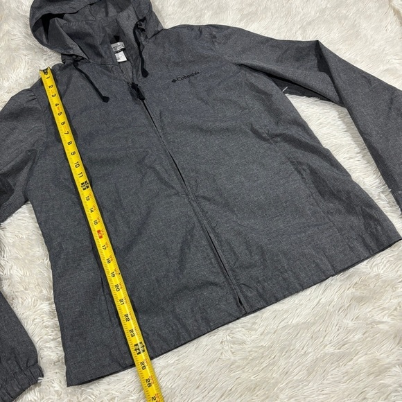 Columbia Soft Shell Hooded Full Zip Jacket Lightweight Pockets Windbreaker Large - Picture 7 of 11